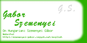 gabor szemenyei business card