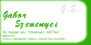 gabor szemenyei business card